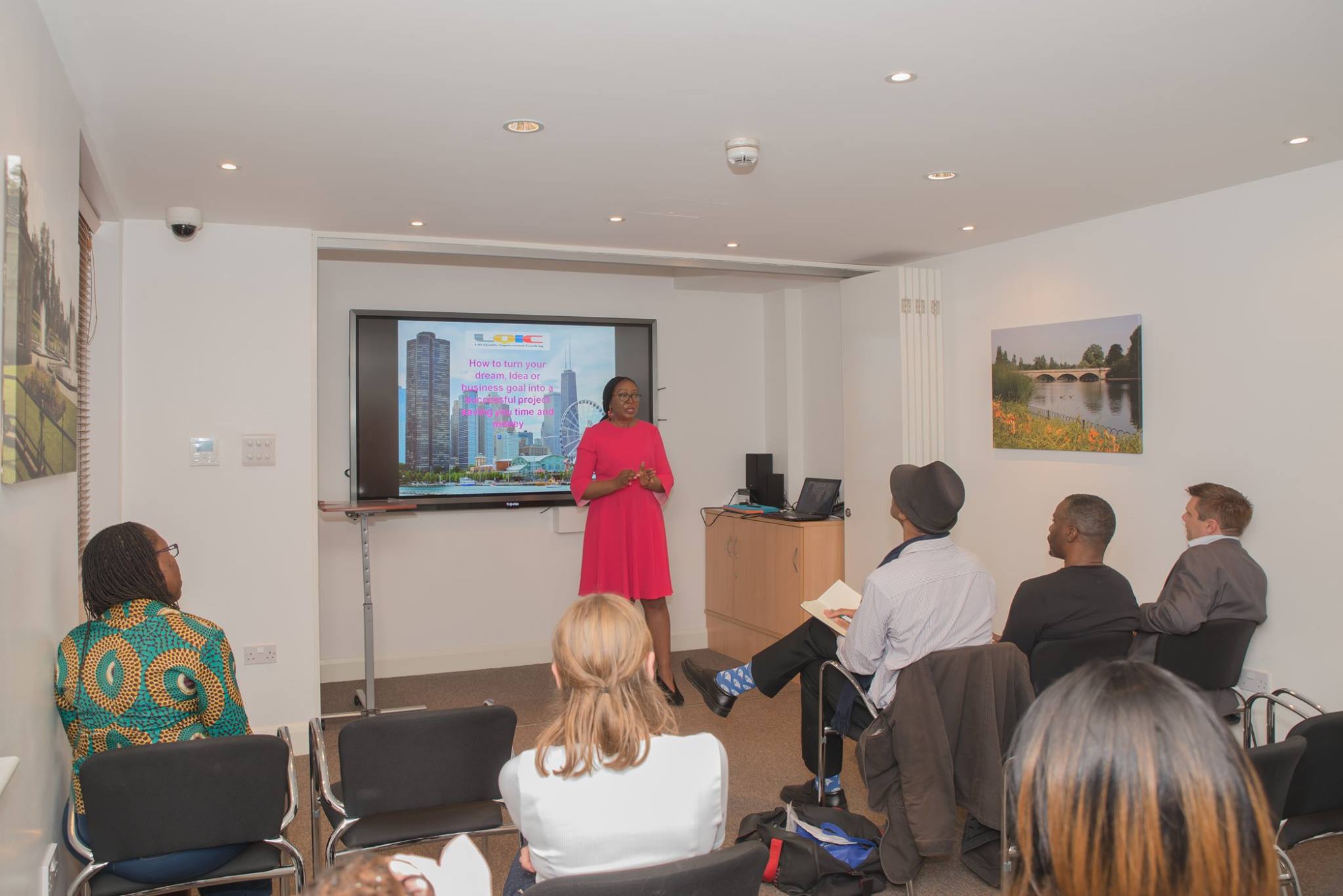 Annie Ka presenting at a leadership event